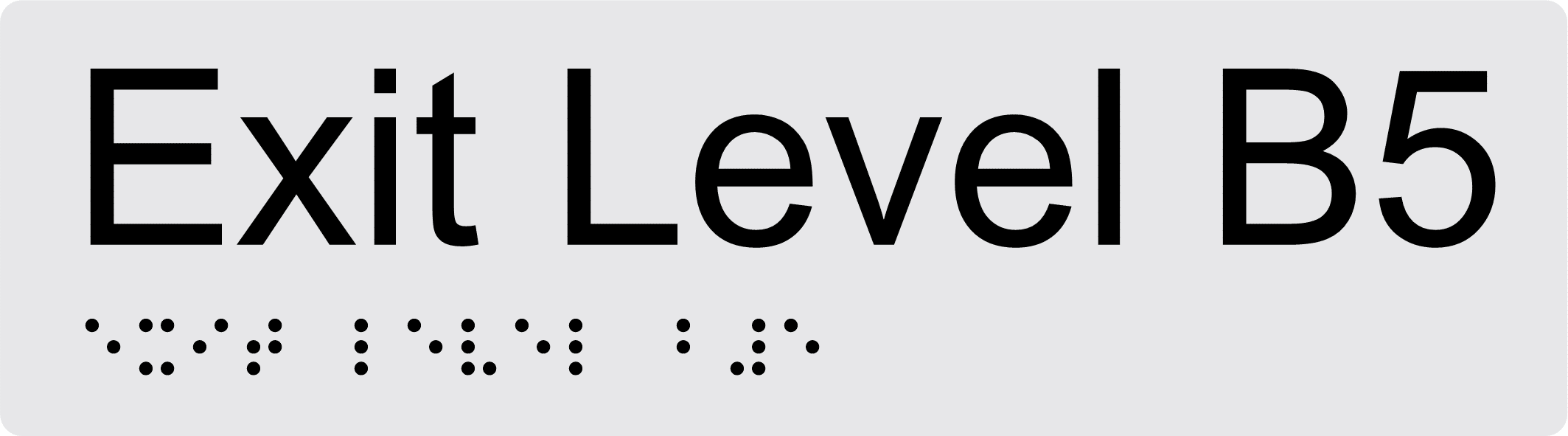 Exit Level B5 Braille Sign BTEX15