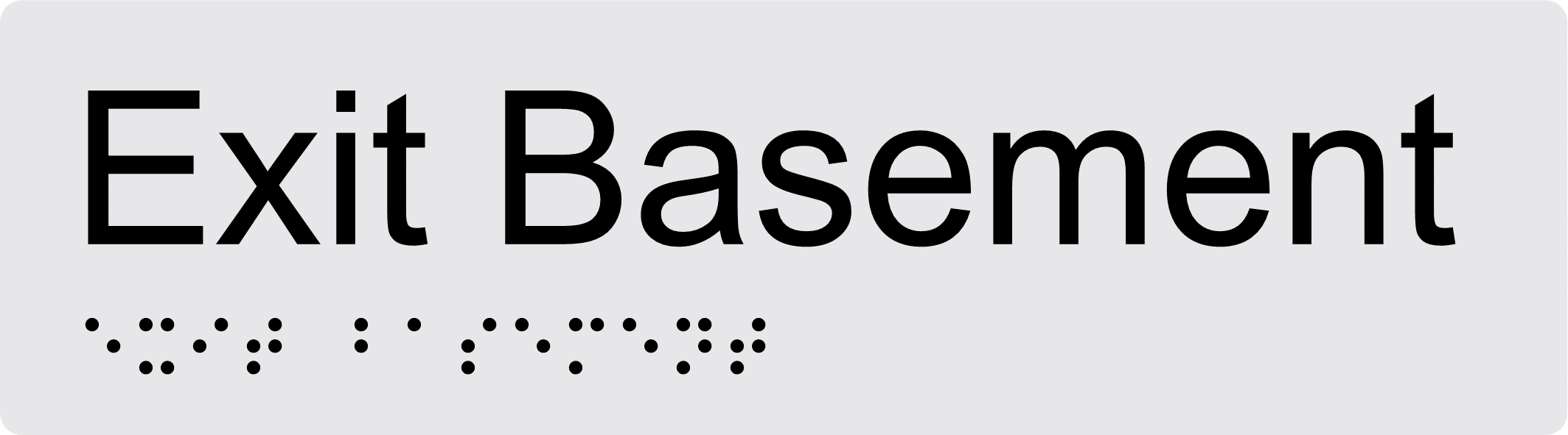 Exit Basement Braille Sign BTEX16