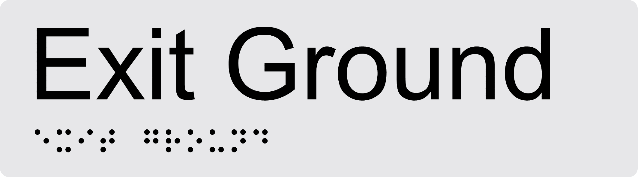 Exit Ground Braille Sign BTEX17