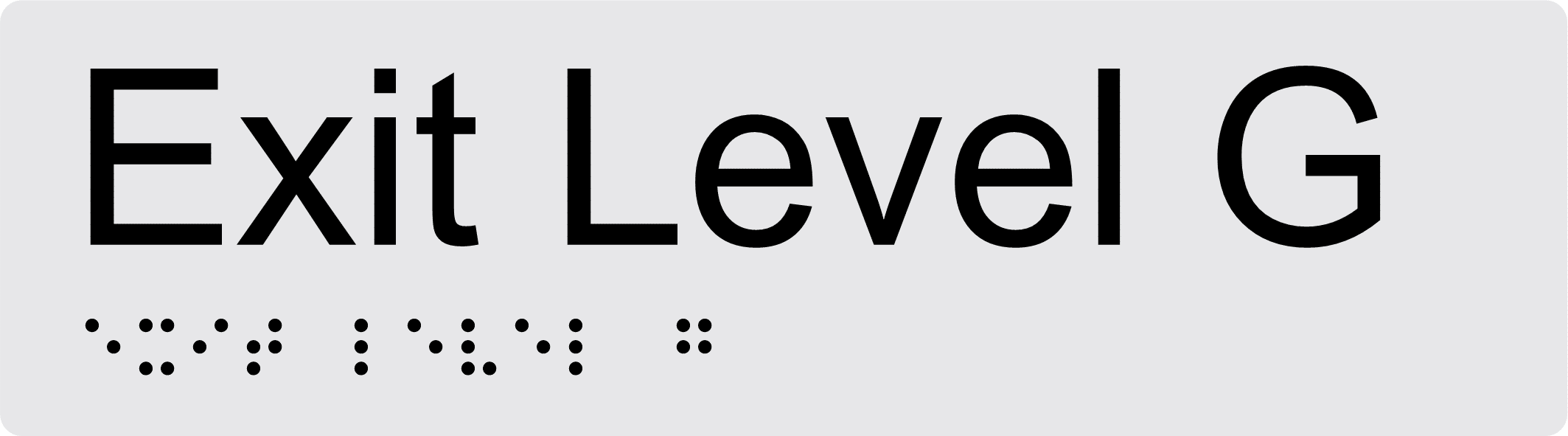 Exit Level G Braille Sign BTEX19