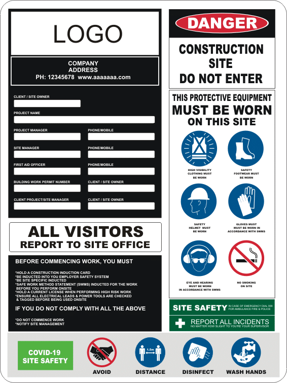 Combined Site Signage C19101