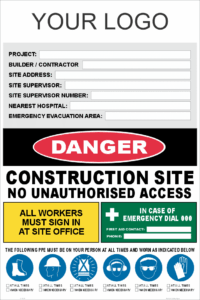 Construction Site Signage C19109