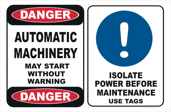 Automatic Machinery Sign