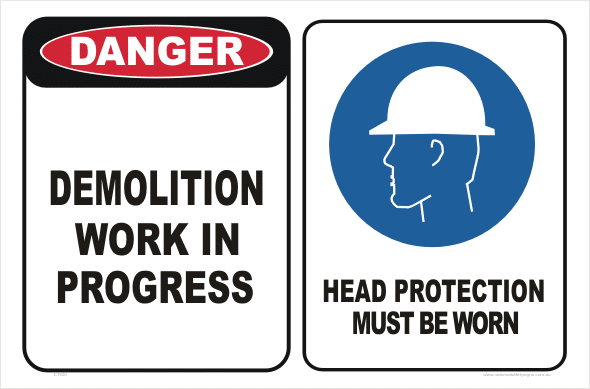 Demolition Work sign