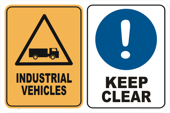 industrial vehicles keep clear