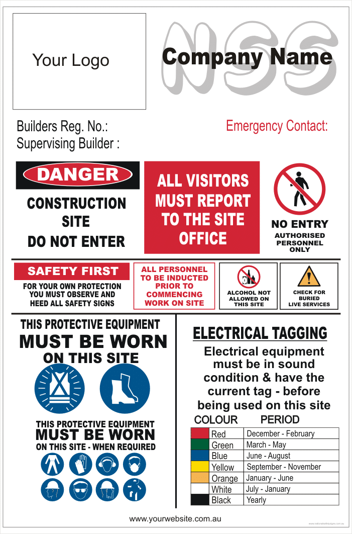 Building contractors sign
