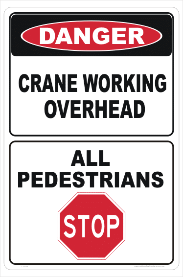 Overhead Crane Danger sign