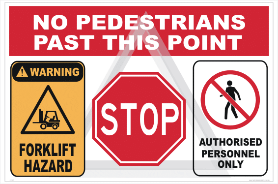 Forklift Hazard sign