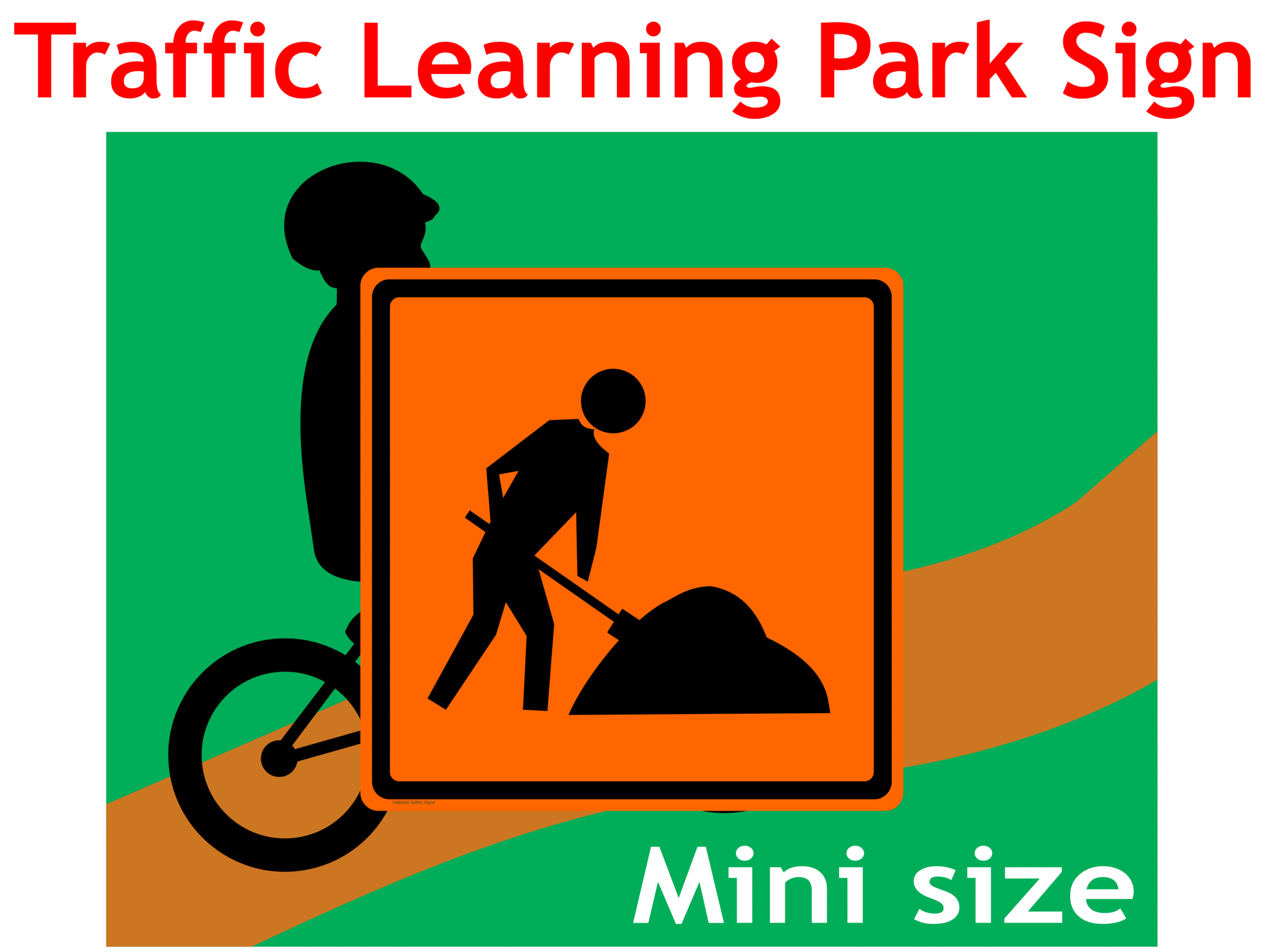 Playground Workmen Ahead Sign CP3313