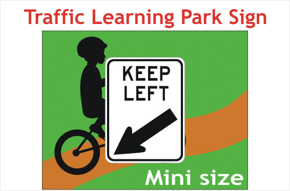 Mini Keep Left sign
