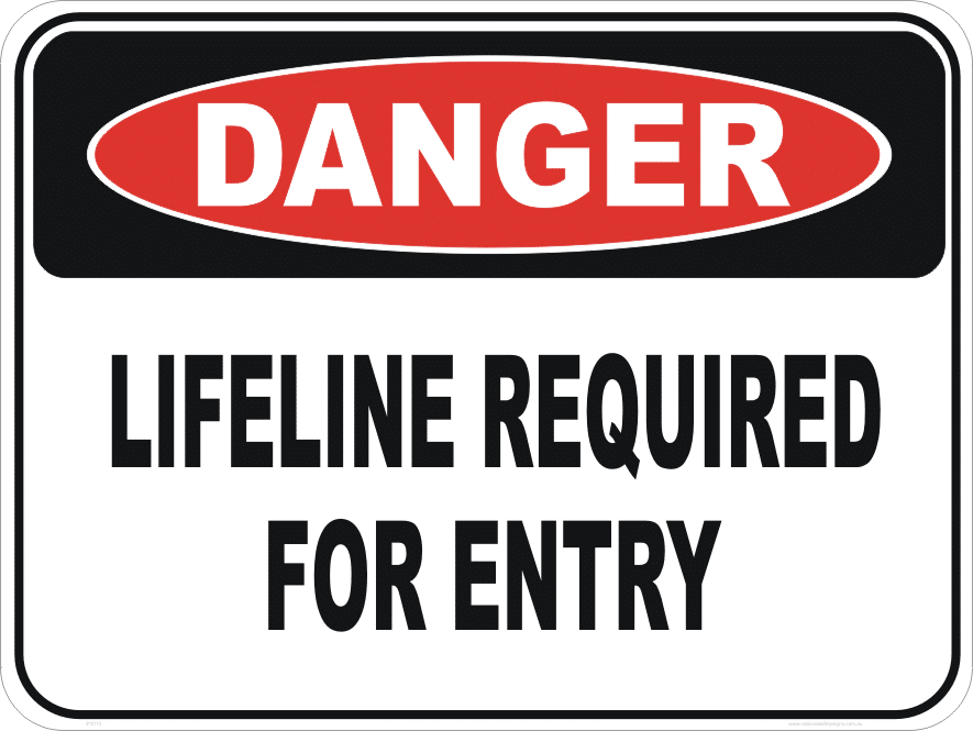 Lifeline required sign D10110