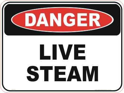 Live steam sign D10112