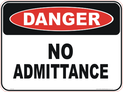 No Admittance D10132