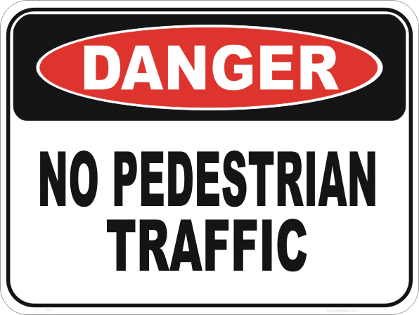 No pedestrians D10135