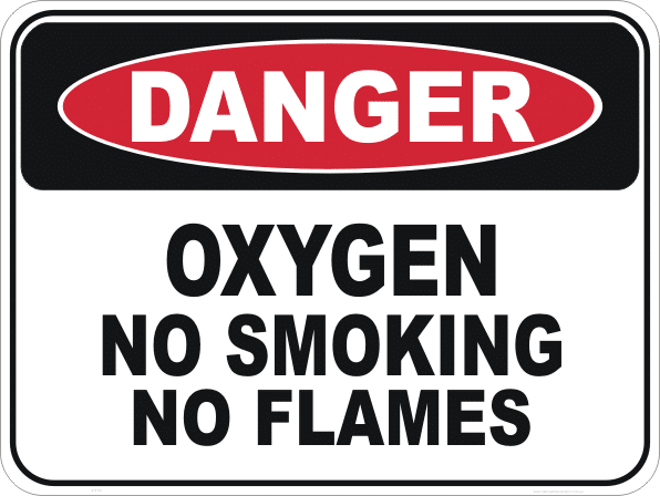 Oxygen No Smoking No Flames D10152