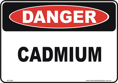Cadmium danger sign
