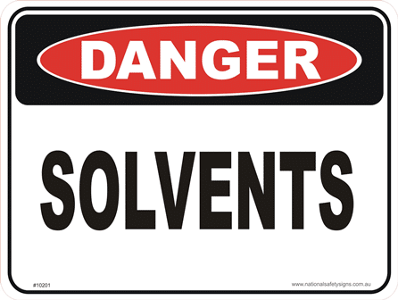 solvents danger sign