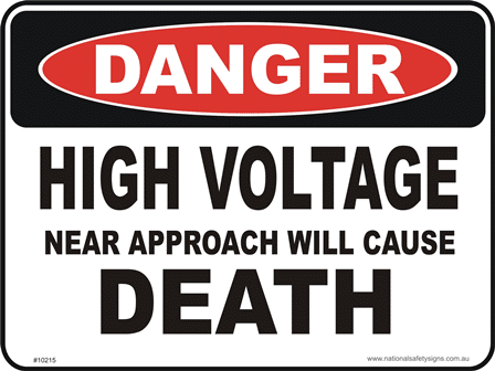 high Voltage DEATH danger sign