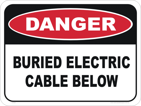 Buried electric cable sign D1022