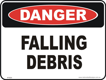 Falling Debris danger sign