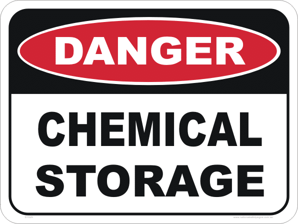 Chemical storage sign D1025