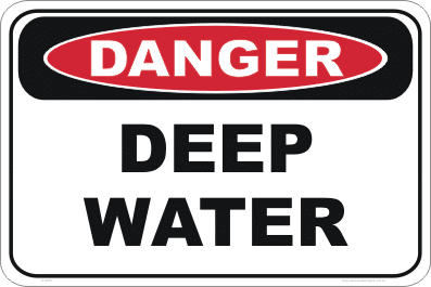 deep water danger sign