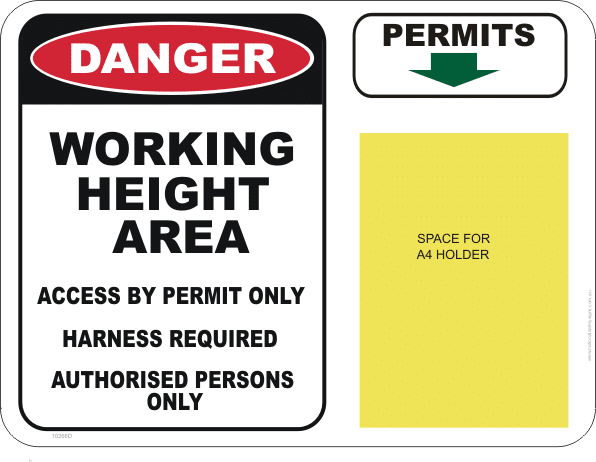 working height area sign