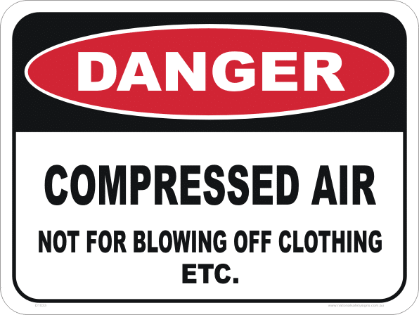 Compressed air sign D1033