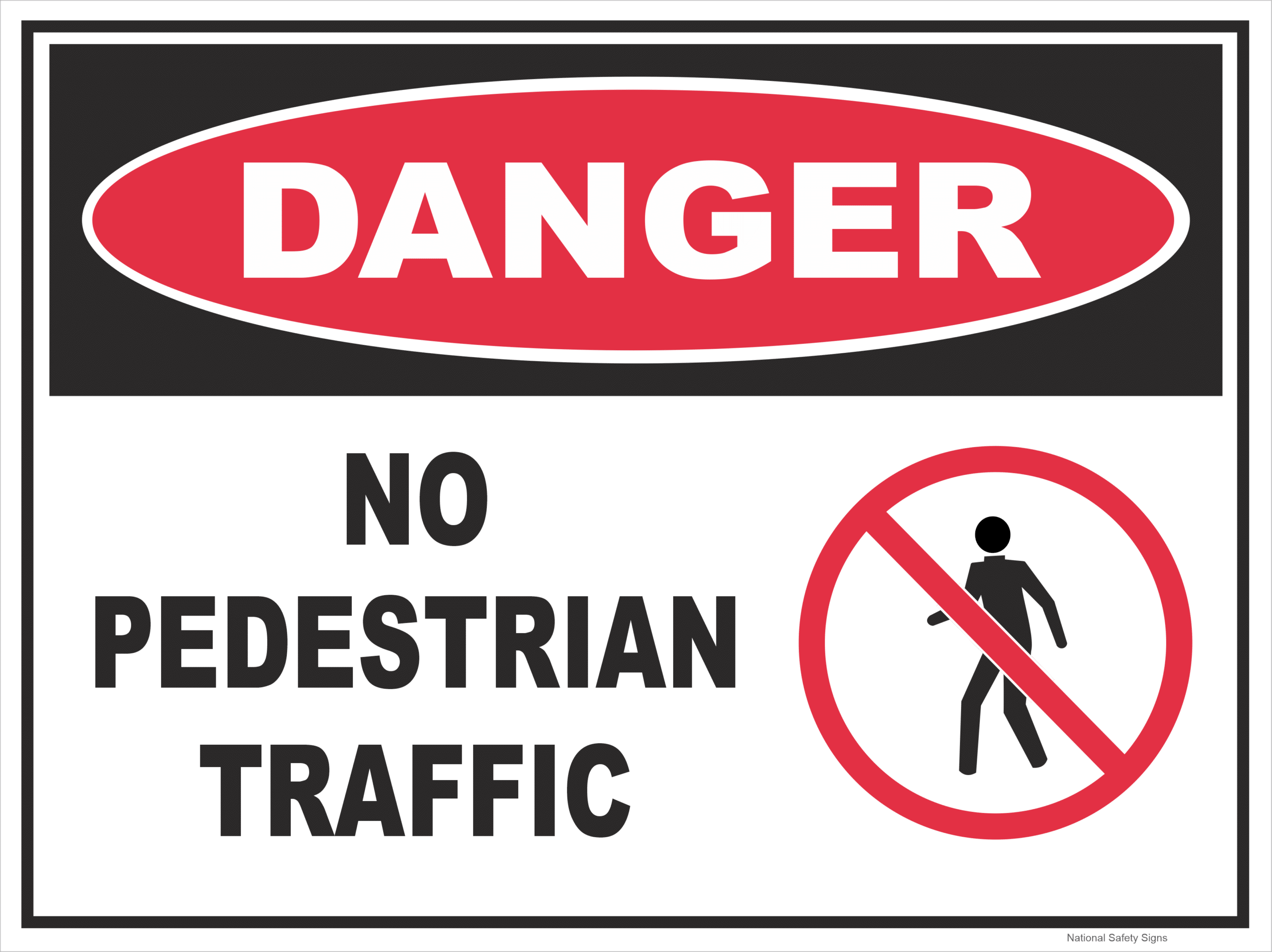 No Pedestrian Traffic sign D10359