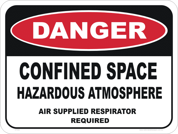 Confined space sign D1036