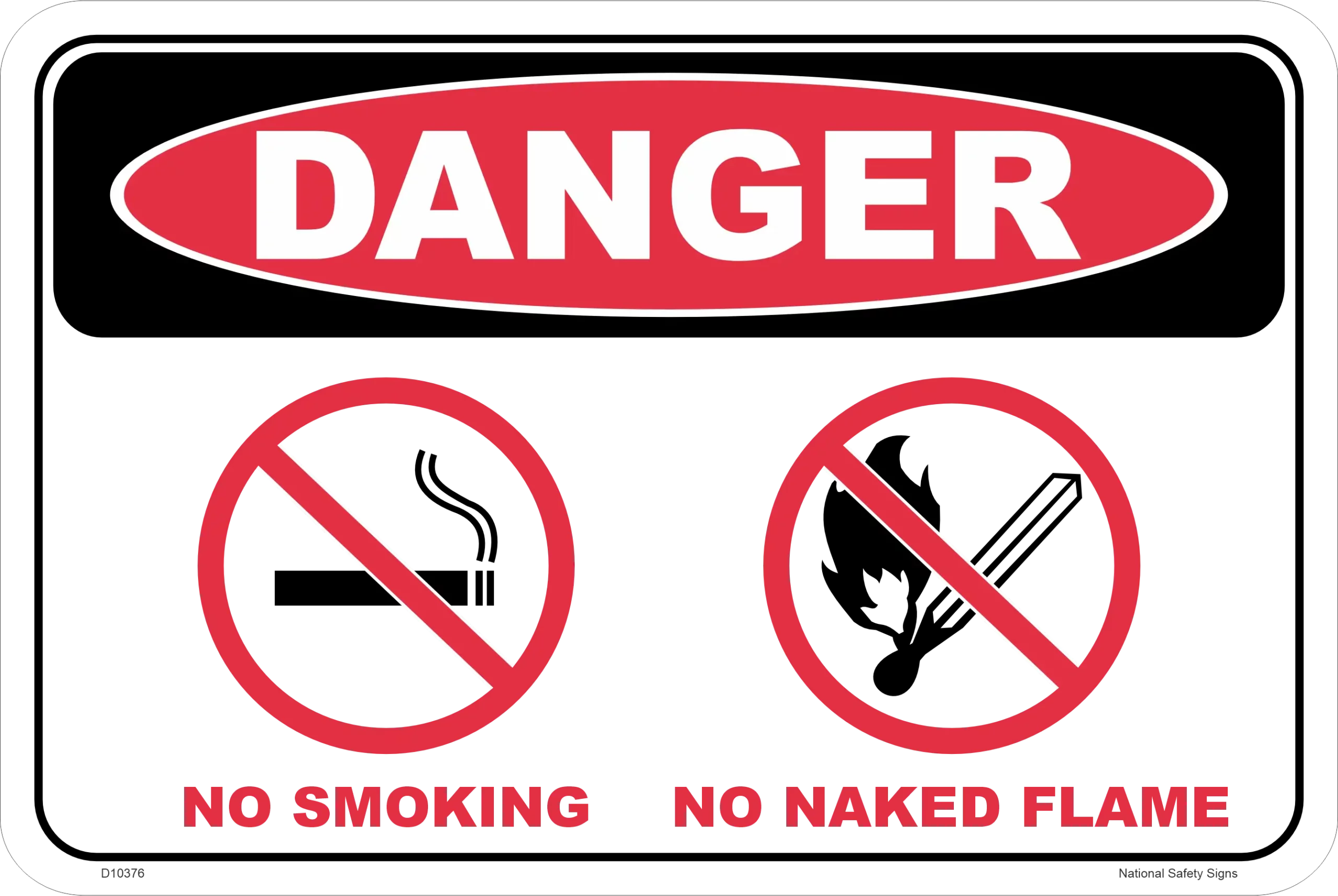No Smoking No Naked Flame D10376