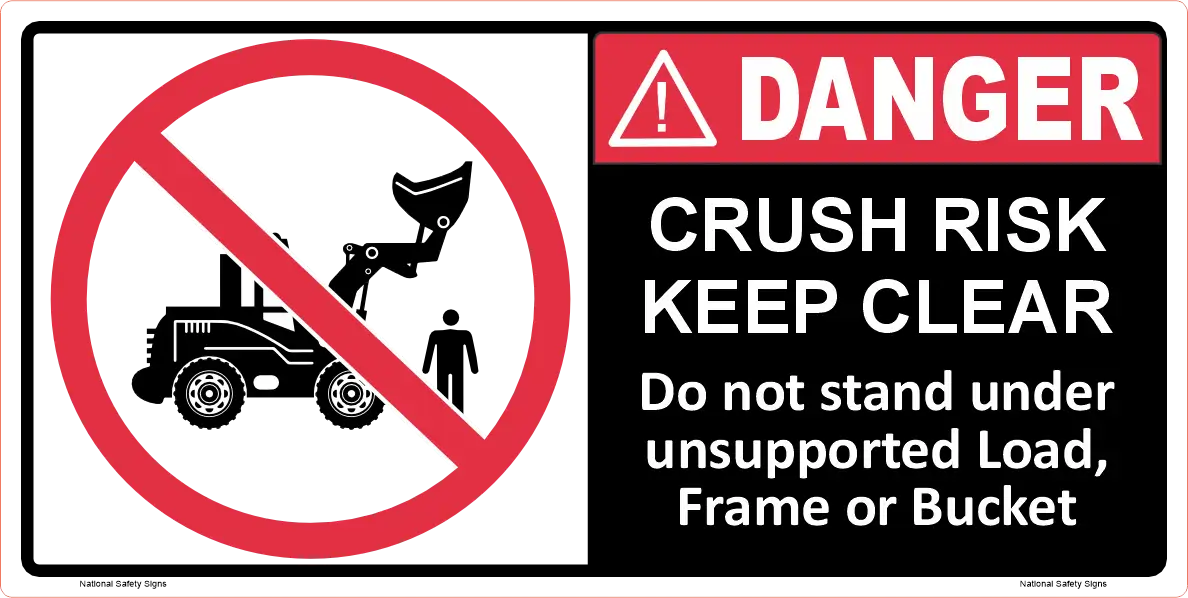 Danger Crush Risk Keep Clear D10380