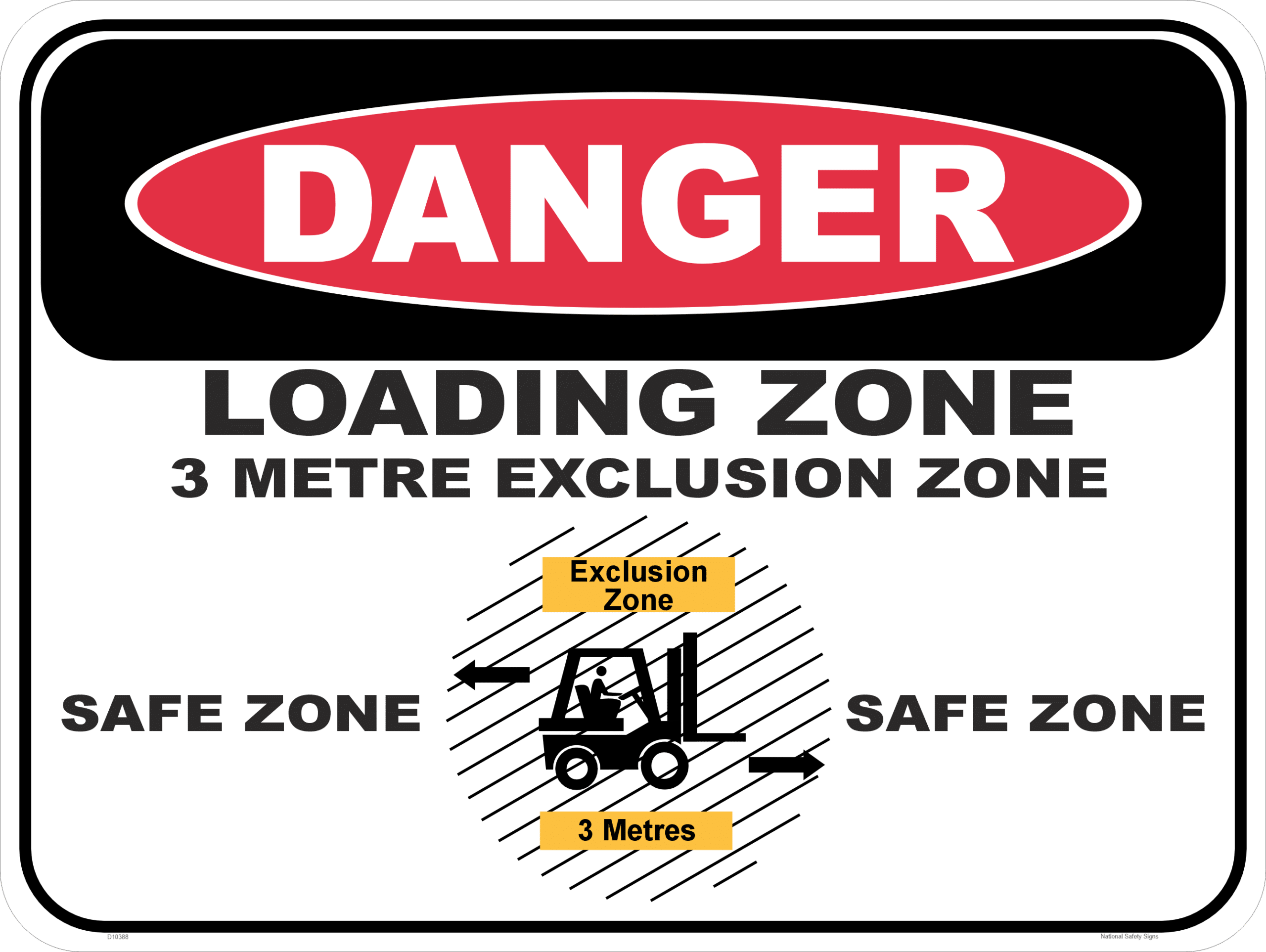 3 Metre Sign D10388 - Danger Signs