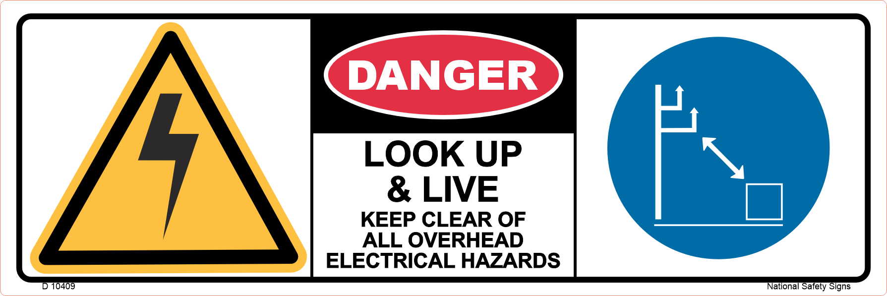 Look up and Live Danger Sticker D10409