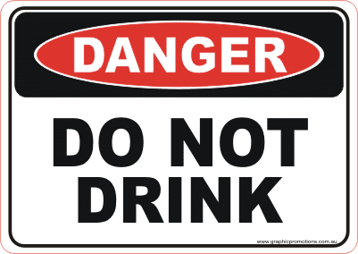 Do not drink sign D1054
