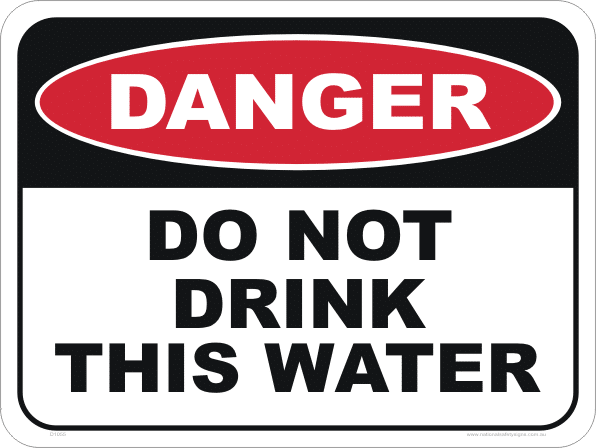 Do not drink sign D1055