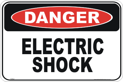 Electric Shock sign D1062