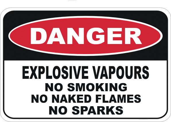 Explosive vapours sign D1067