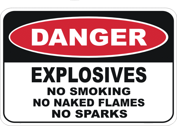 Explosives sign D1069