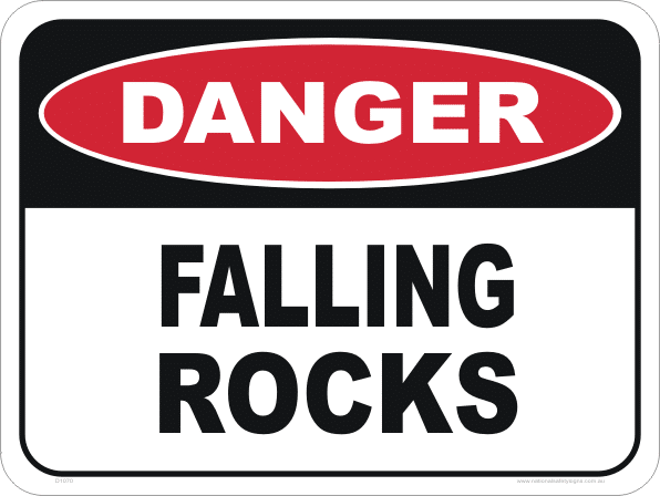 Falling Rocks sign D1070