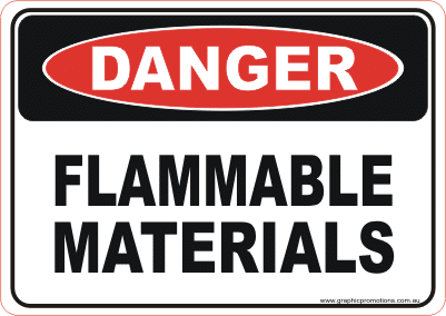 Flammable Materials sign D1075