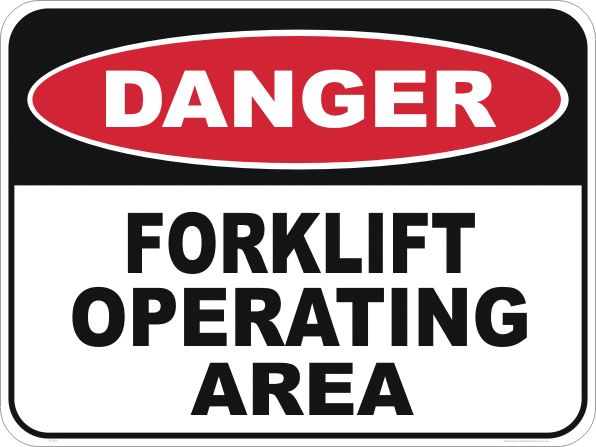 Forklift Area sign D1076
