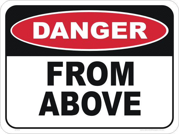 Danger from Above sign D1078