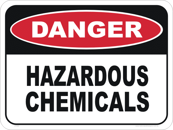 Hazardous Chemicals sign D1080