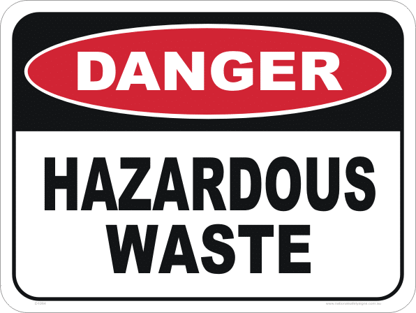 Hazardous Waste sign D1084