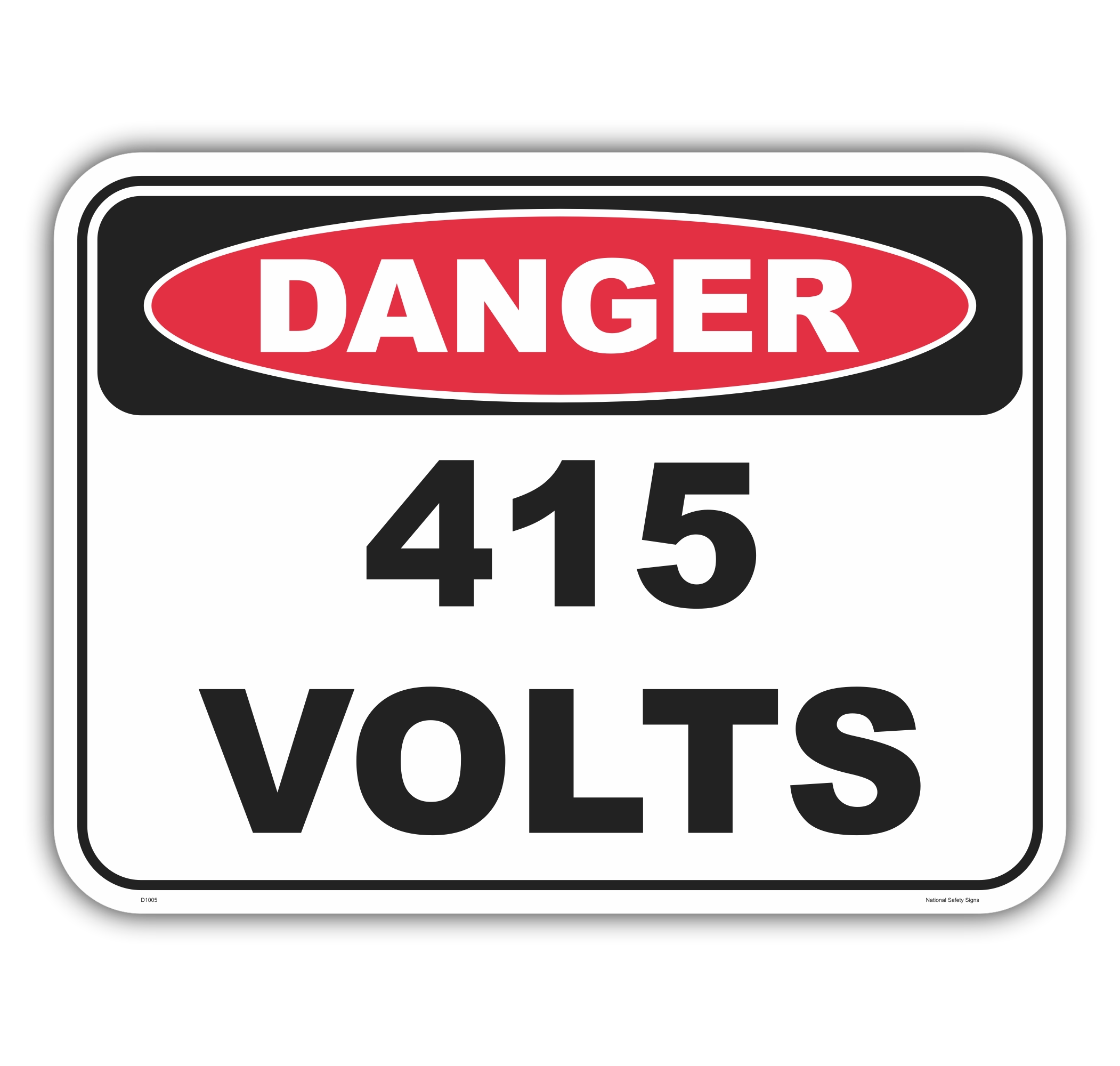 415 VOLTS sign D1005