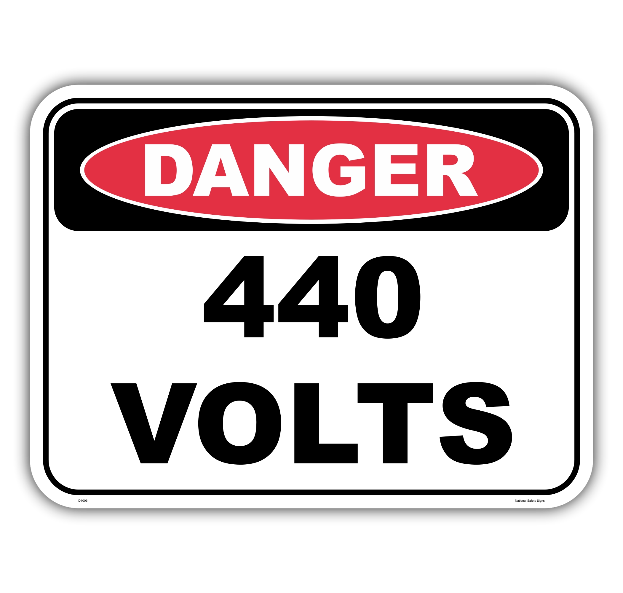 440 VOLTS sign D1006