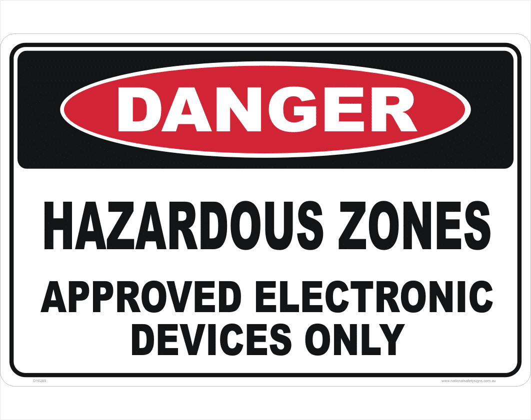Hazardous Zones sign