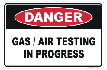 Gas Testing sign