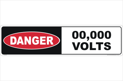 Danger High Voltage custom Sign